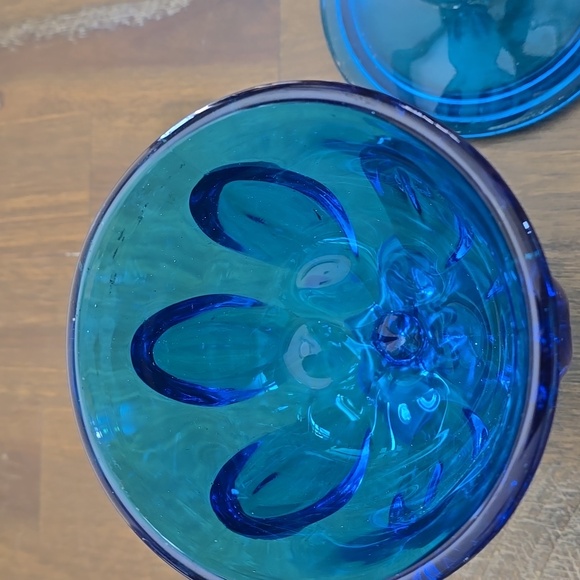 Elegant Blue Glass Candy Jar - Picture 3 of 12